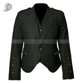 Glamorous Scottish Tweed Argyle Kilt Jacket With Vest And Waistcoat Jackets